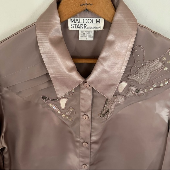 Vintage 80’s Malcolm Starr Western Blouse - Picture 6 of 9